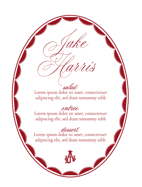 Rogers | Dinner Menus