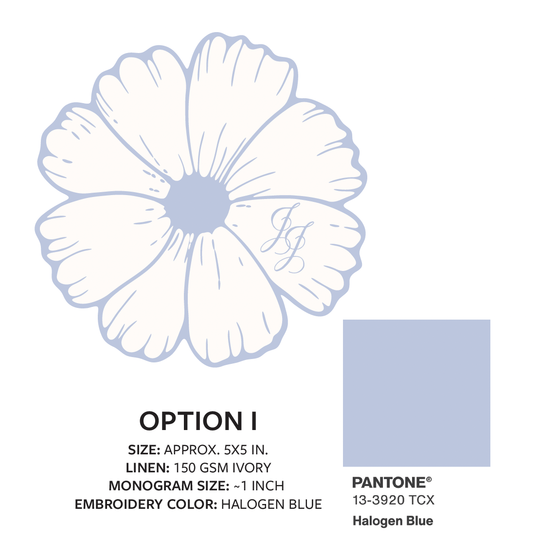 Embroidered Flower Napkins | Halogen Blue